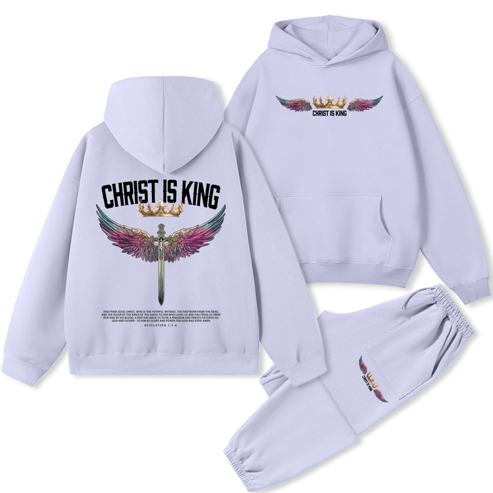 Christ Is King Christian Premium Fleece Hoodie Set