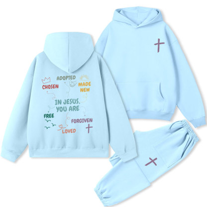 In Jesus You Are Christian Premium Fleece Hoodie Set