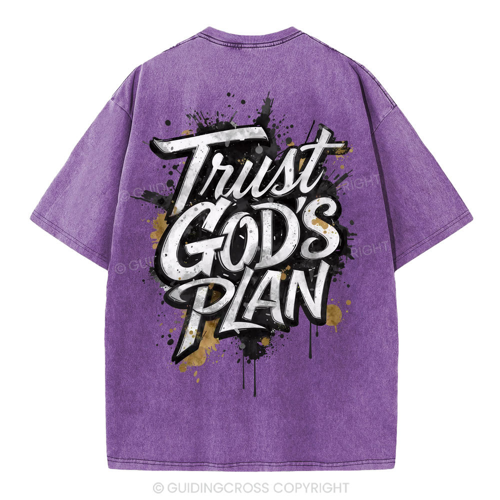 Trust God's Plan Christian Washed T-Shirt