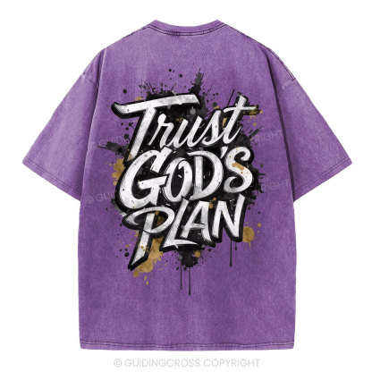 Trust God's Plan Christian Washed T-Shirt
