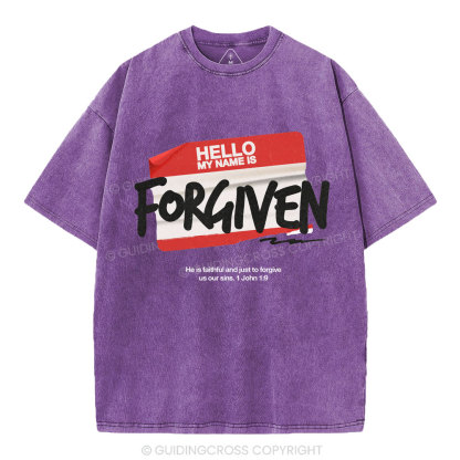 My Name Is Forgiven Christian Washed T-Shirt