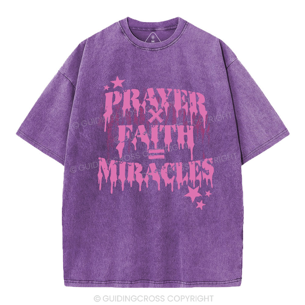 Prayer Faith Christian Washed T-Shirt