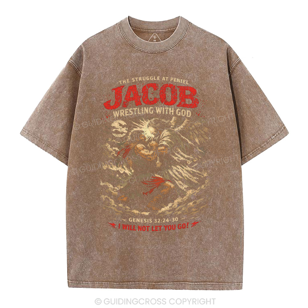 The Struggle Peniel Jacob Wrestling With God Christian Washed T-Shirt
