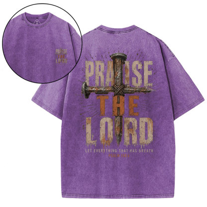 Praise The Lord Christian Washed T-Shirt