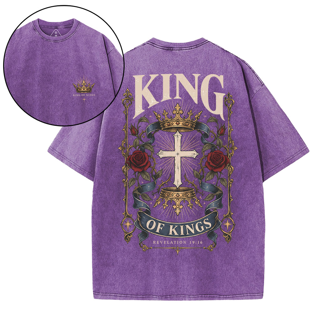 King Of Kings Christian Washed T-Shirt