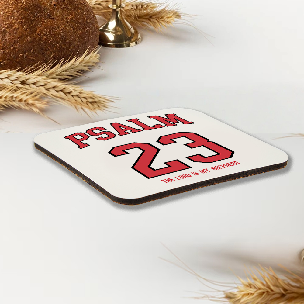 PSALM Christian Wooden Printed Coasters 