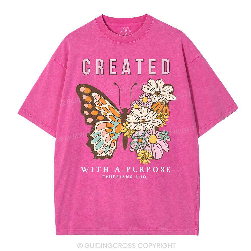 Created With Purpose Christian Washed T-Shirt