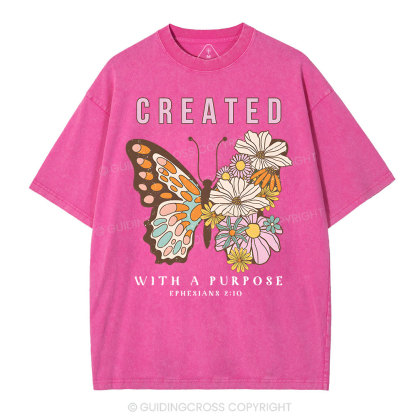 Created With Purpose Christian Washed T-Shirt