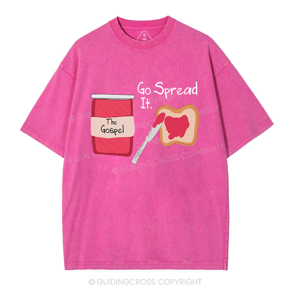 The Gospel Go Spread It Christian Washed T-Shirt