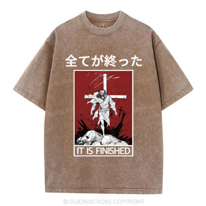 It Is Finished Christian Washed T-Shirt