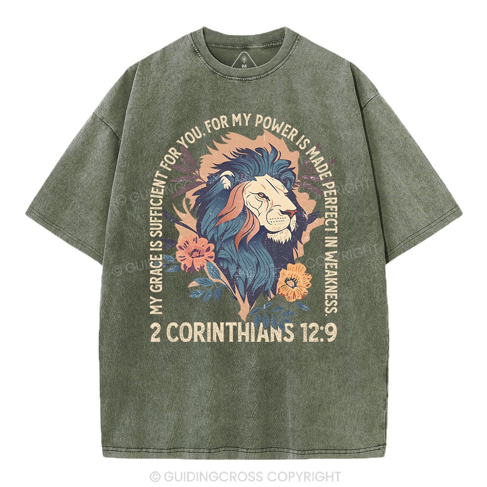My Grace Is Sufficient For You Christian Washed T-Shirt