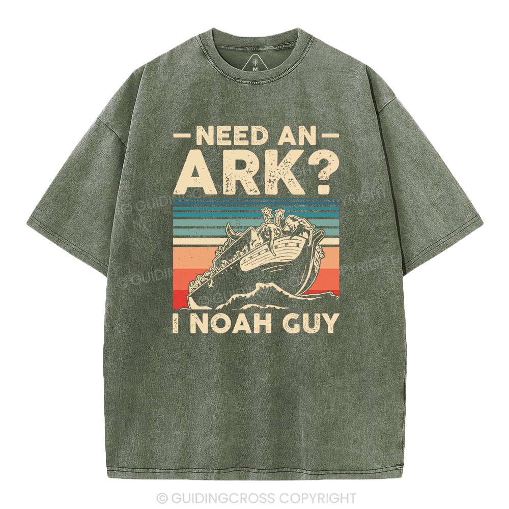 Need An Ark I Noah Guy Funny Vintage Washed Christian T-Shirt