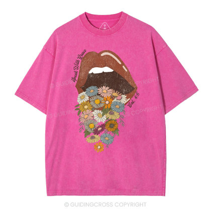 Speak With Grace Christian Washed T-Shirt