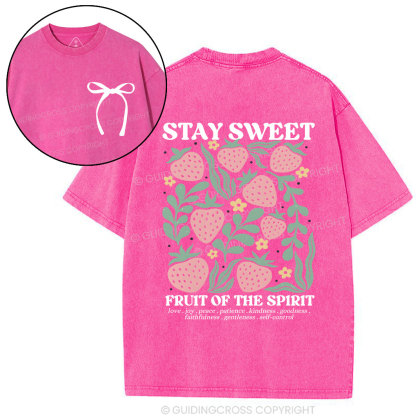 Stay Sweet Fruit Of The Spirit Christian Washed T-Shirt