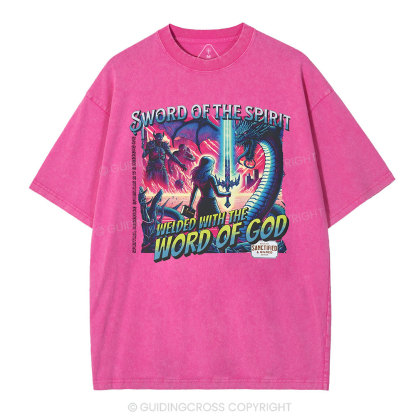 Sword Of The Spirit Christian Washed T-Shirt