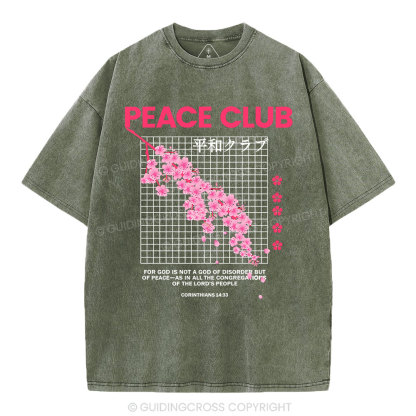 Peace Club Christian Washed T-Shirt