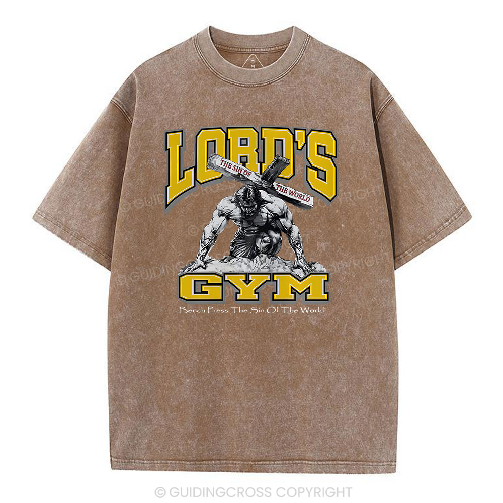 Lords Gym Christian Washed T-Shirt Sale - GuidingCross