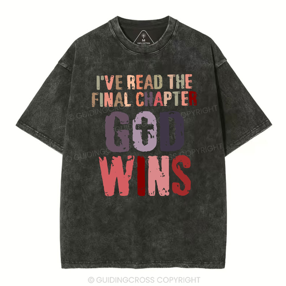 God Wins Vintage Christian Washed T-Shirt