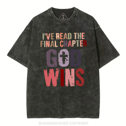 God Wins Vintage Christian Washed T-Shirt