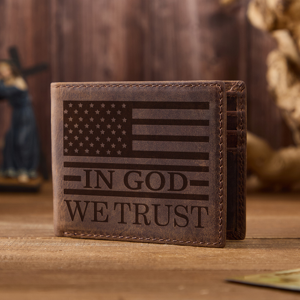 In God We Trust Leather Wallet