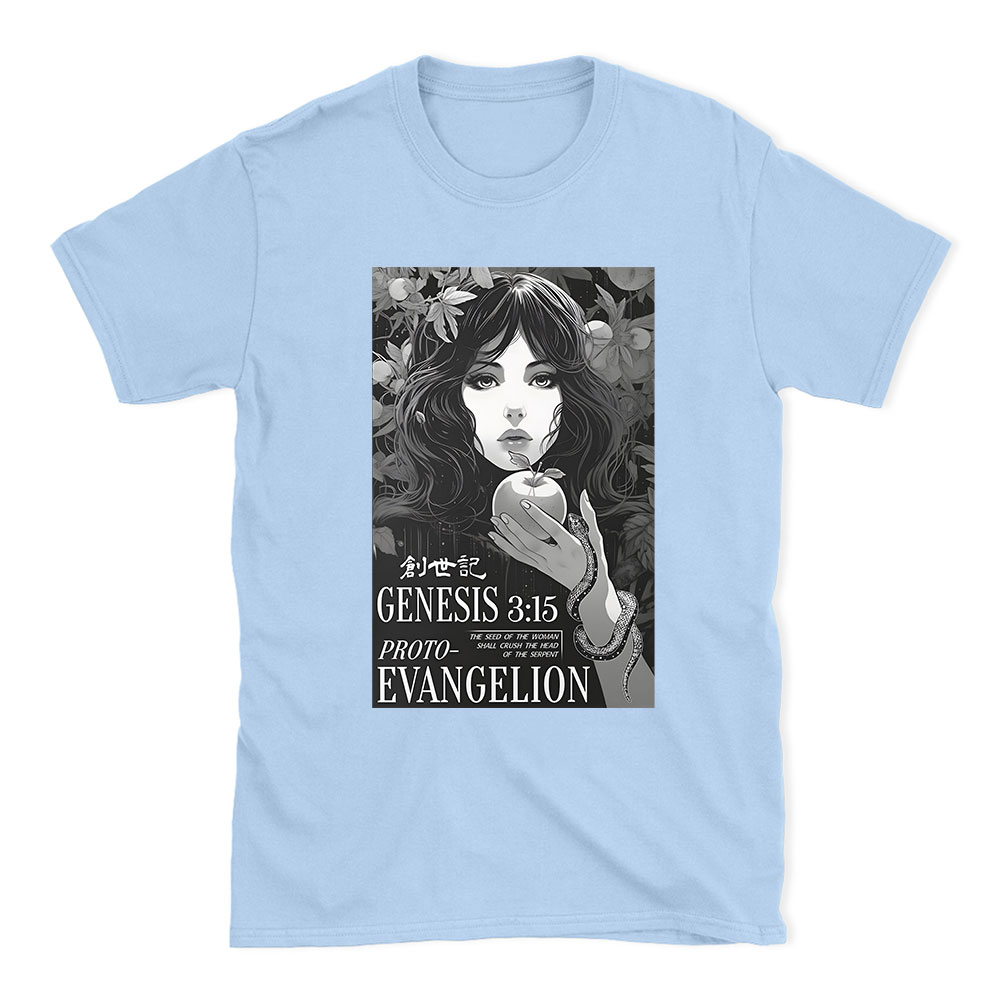 Retro Bible Print Genesis Evangelion Christian T-Shirt