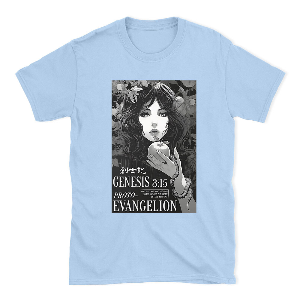 Retro Bible Print Genesis Evangelion Christian T-Shirt