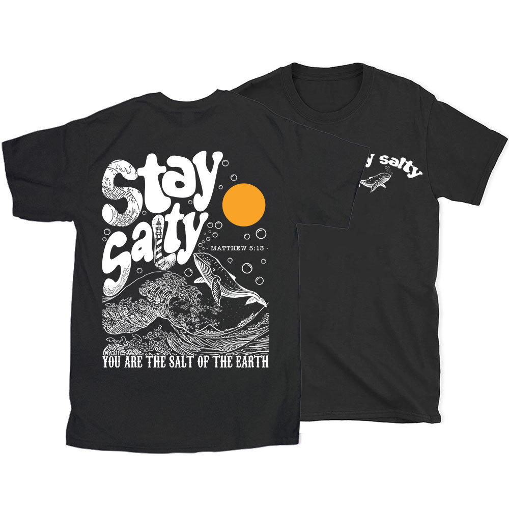 Stay Salty Ocean Waves Christian T-Shirt