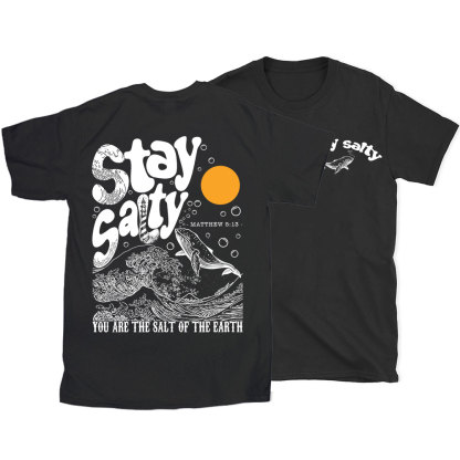 Stay Salty Ocean Waves Christian T-Shirt