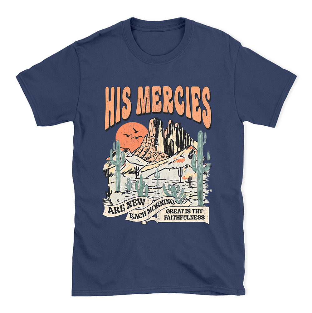 His Mercies Are New Every Morning Boho Christian T-Shirt