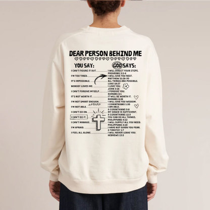 Dear Person Behind Me Christian Washed Sweatshirt