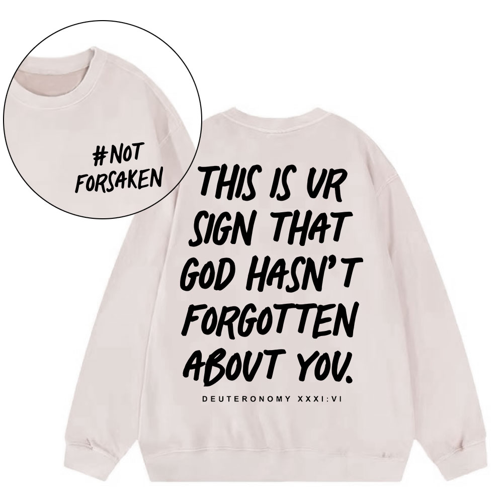 Not Forsaken Christian Washed Sweatshirt