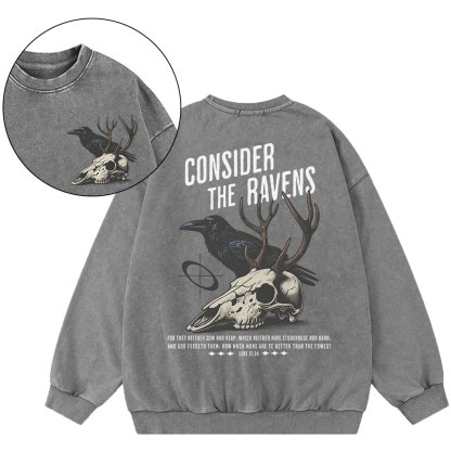 Consider The Ravens Christian Washed Sweatshirt