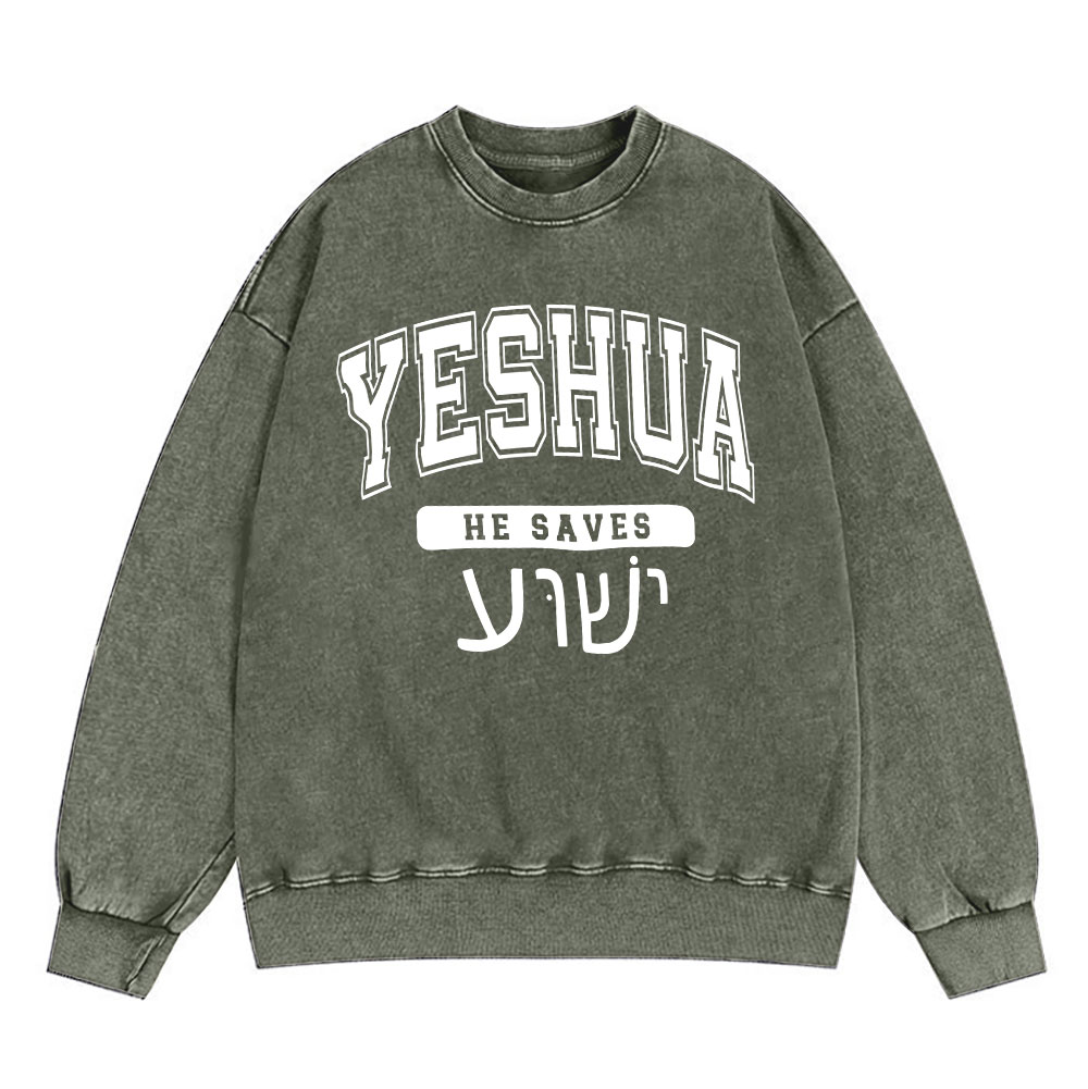 Yeshua Christian Washed Sweatshirt