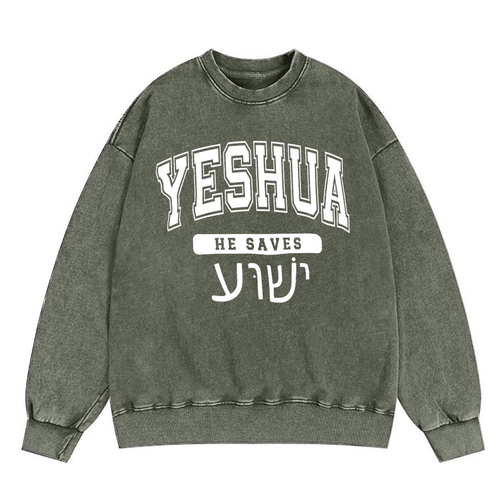 Yeshua Christian Washed Sweatshirt