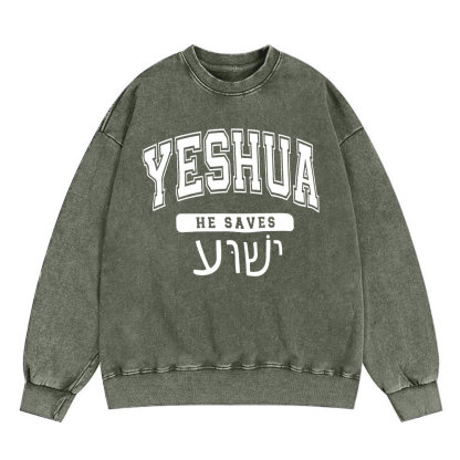 Yeshua Christian Washed Sweatshirt