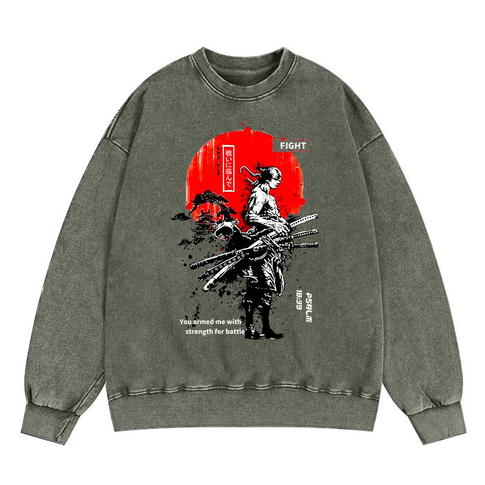 You Gave Me Strength Christian Washed Sweatshirt