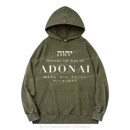 ADONAI Christian Washed Hoodie 