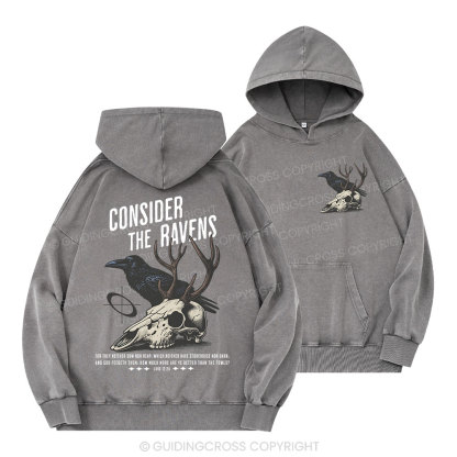 Consider The Ravens Christian Washed Hoodie 