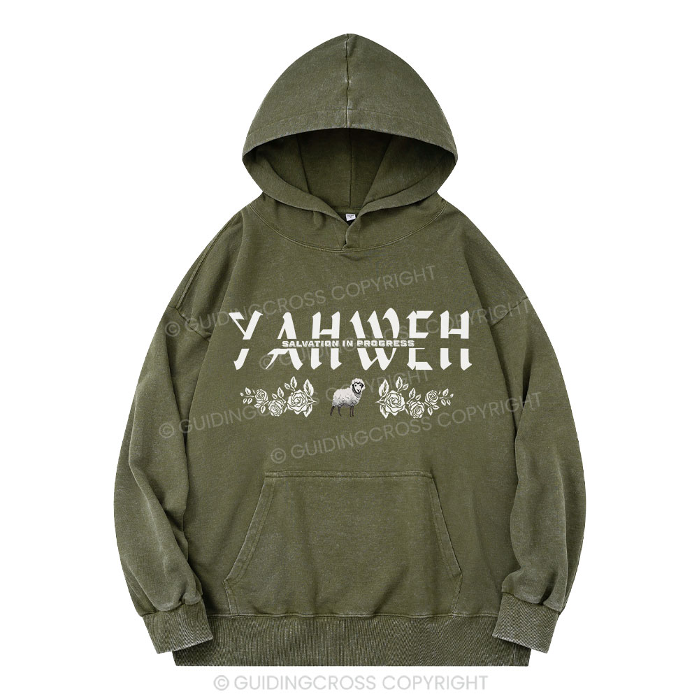 YAHWEH Christian Washed Hoodie 