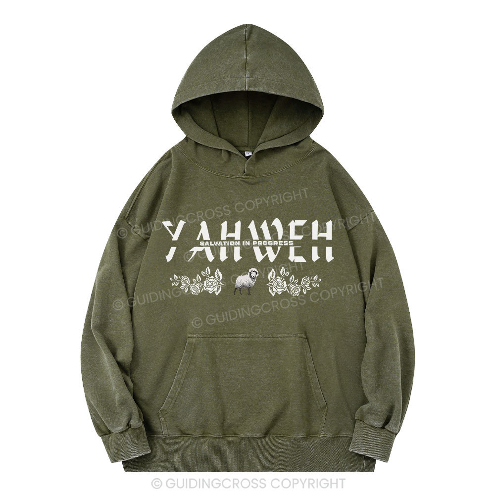 YAHWEH Christian Washed Hoodie 