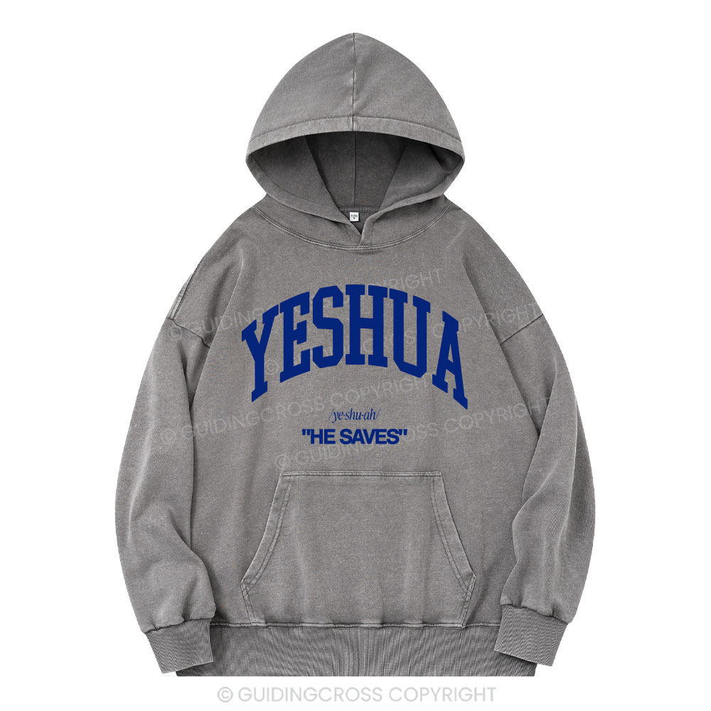 yeshua Christian Washed Hoodie