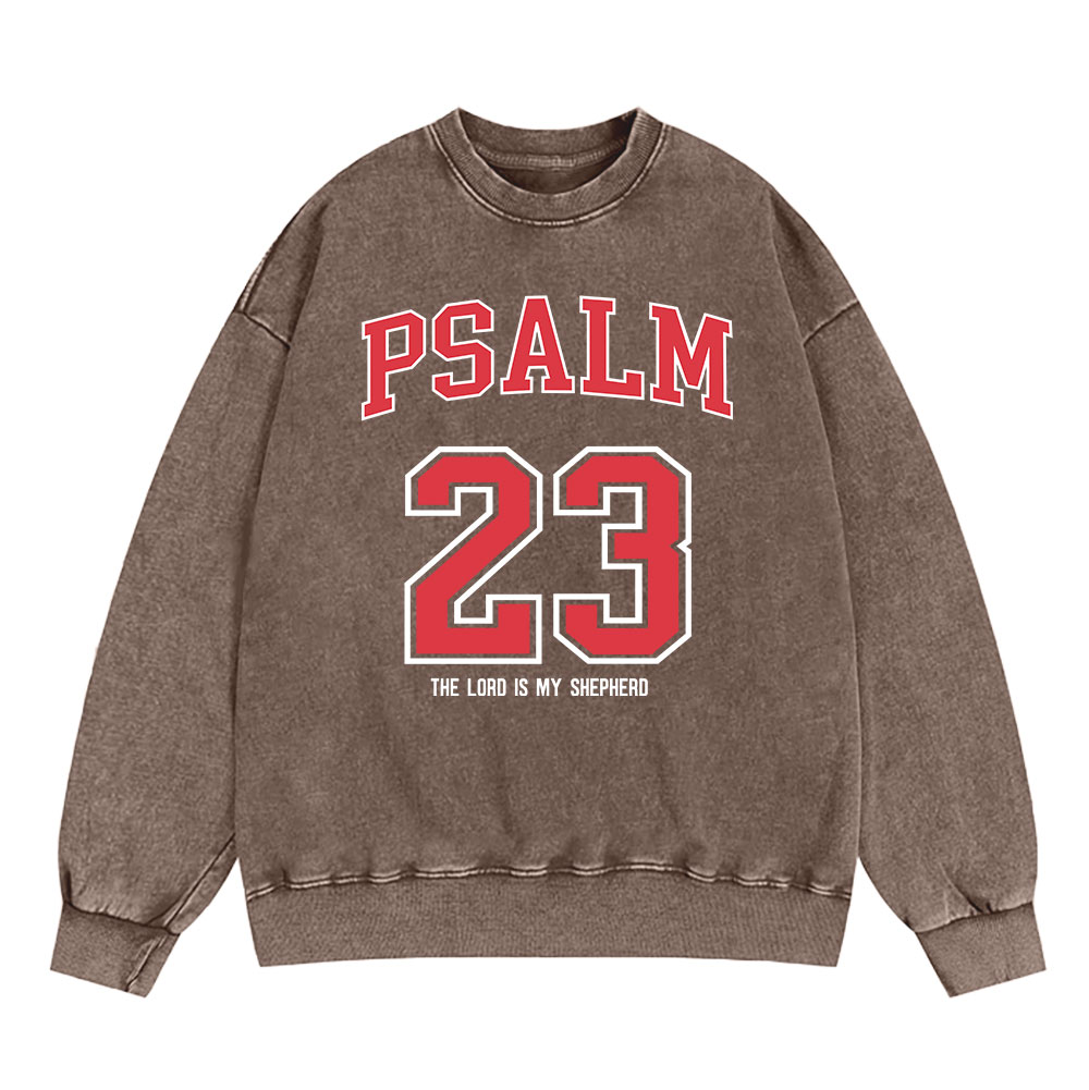 Psalm 23 Christian Washed Sweatshirt