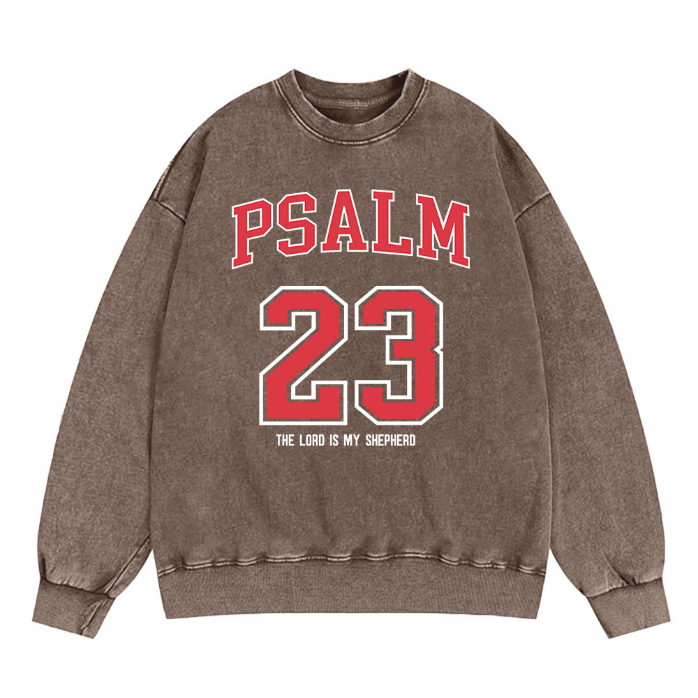 Psalm 23 Christian Washed Sweatshirt
