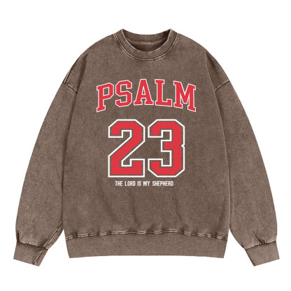 Psalm 23 Christian Washed Sweatshirt