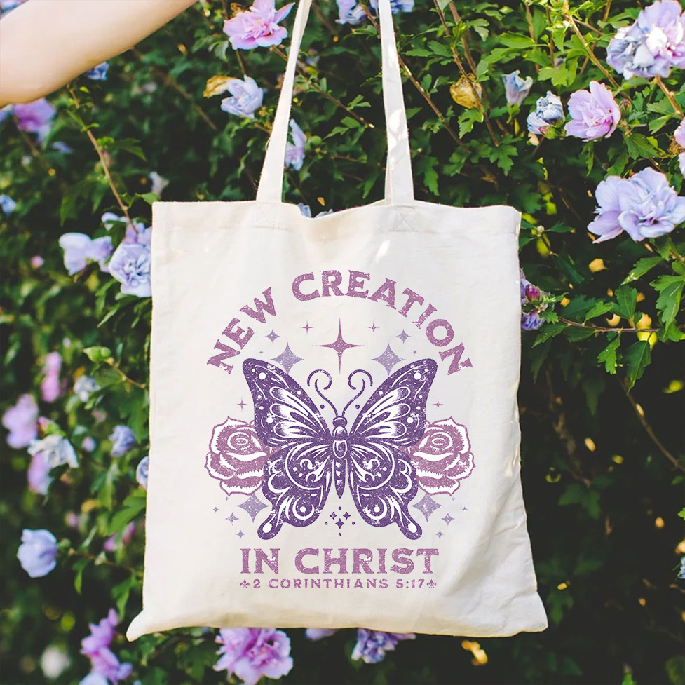 New Creation Christian Canvas Tote Bag