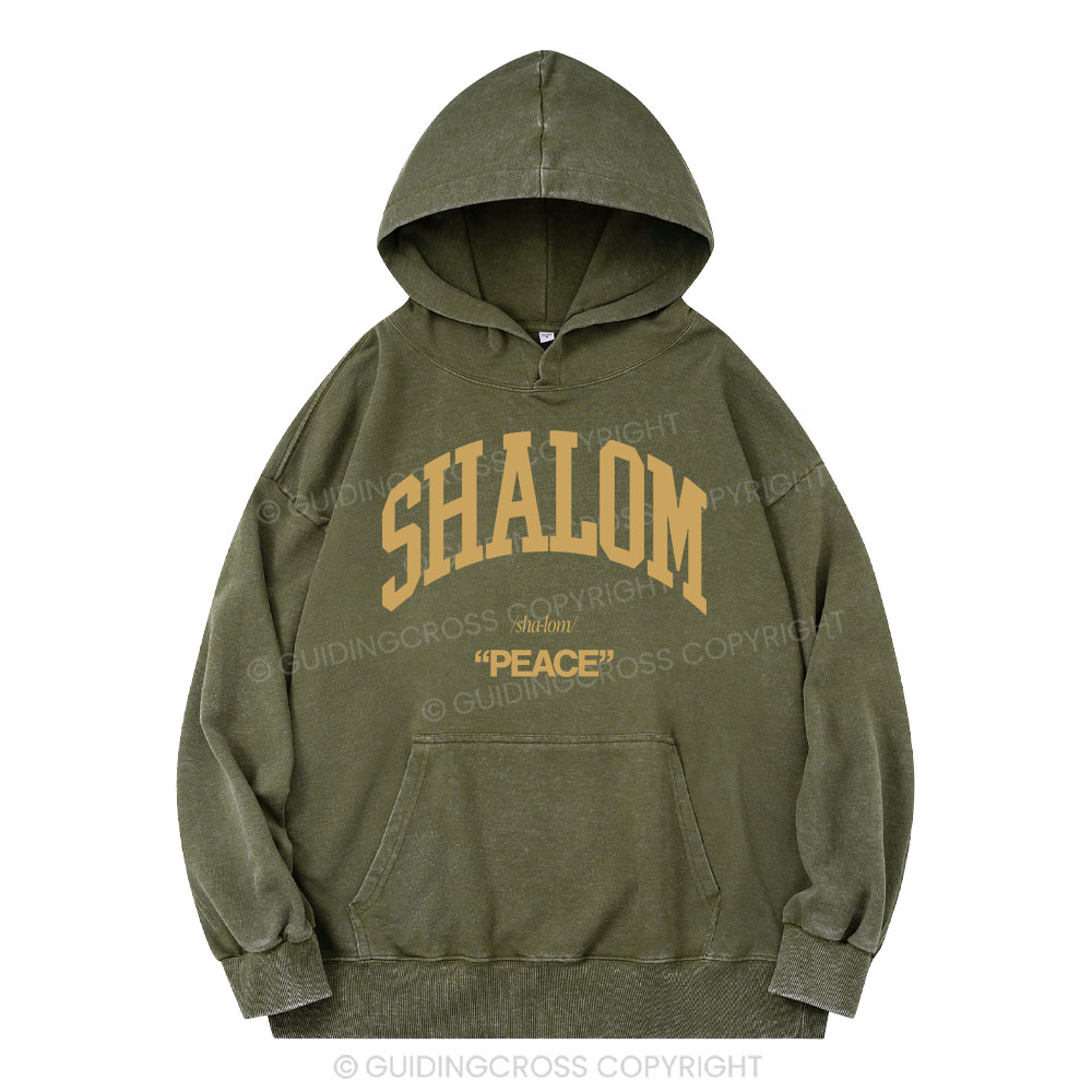 SHALOM Christian Washed Hoodie