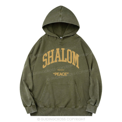 SHALOM Christian Washed Hoodie
