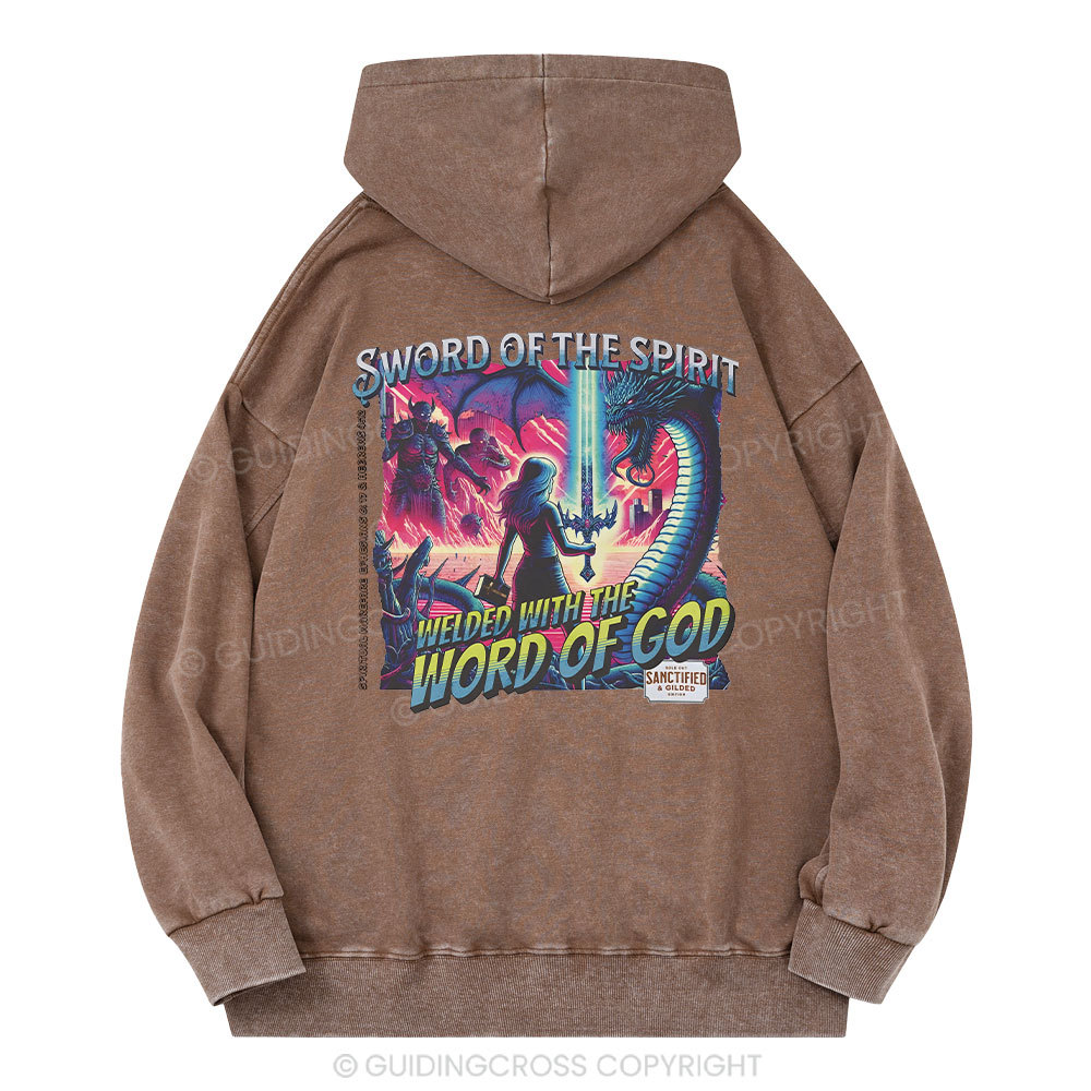 Sword Of The Spirit Christian Washed Hoodie
