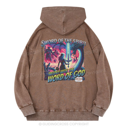 Sword Of The Spirit Christian Washed Hoodie