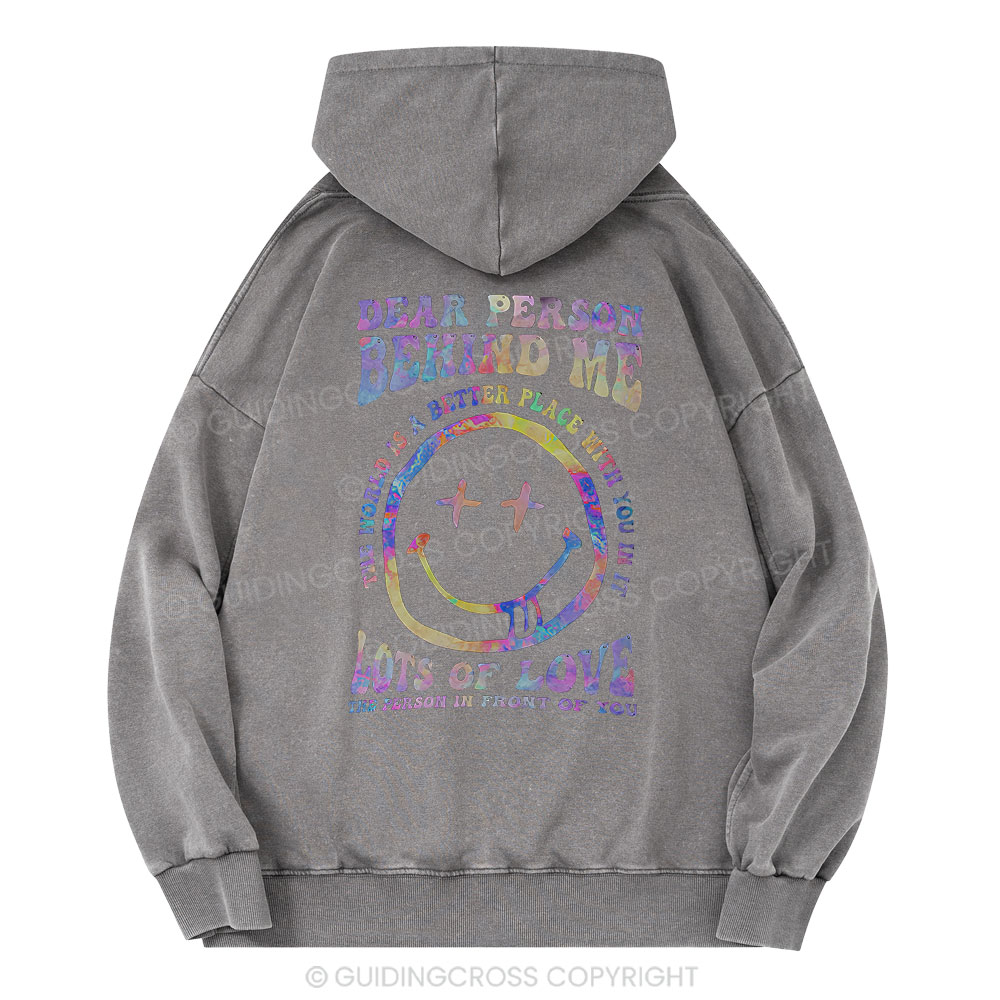 Dear Person Behind Me Christian Washed Hoodie